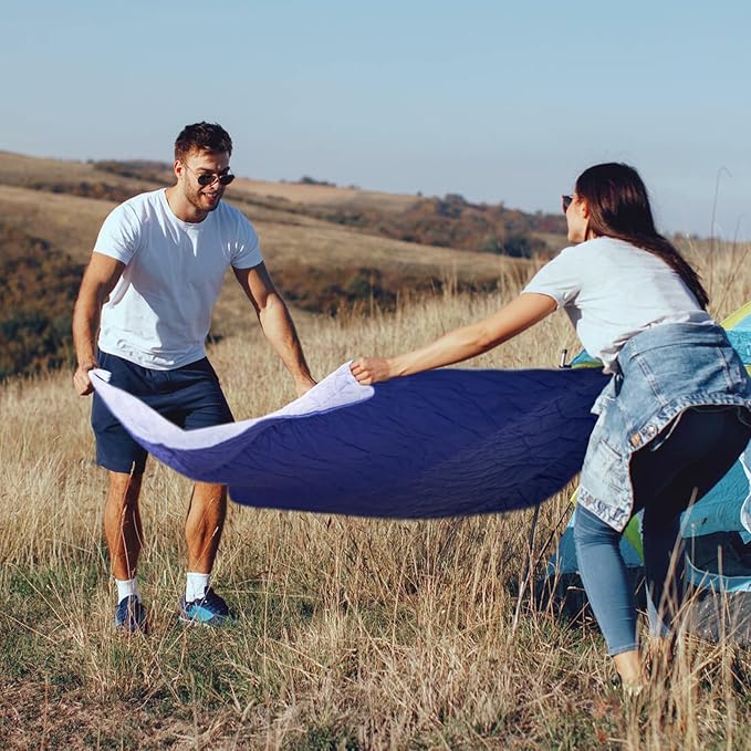 Outdoor Waterproof Blanket, Foldable Fleece Stadium Blanket for Outdoor Sports Event, Camping, Concerts, Car, Pet, Picnics - Windproof, Wearable, Machine Washable 80" x 58"