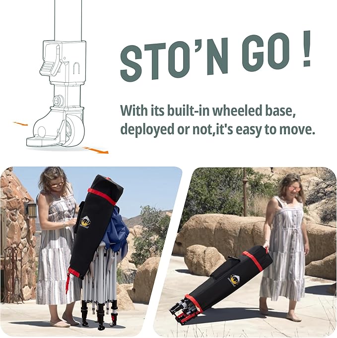 CROWN SHADES 10x10 Pop Up Canopy with 1 Side Wall - Beach Tent with One Push Setup - Outdoor Sun Shade for Events, Parties, Camping - Gazebo with STO-N-Go Cover Bag (Yellow)