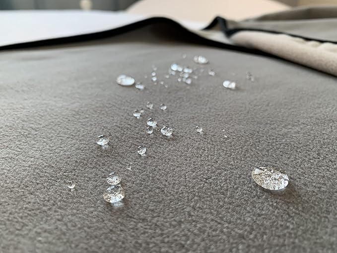 Waterproof Blanket Large – No Mess Soft and Cozy Waterproof Throw Blanket Against Accidents, Spill & Stain Proof Easy to Clean Splash Blanket Cover, Reversible Grey 80”x90”