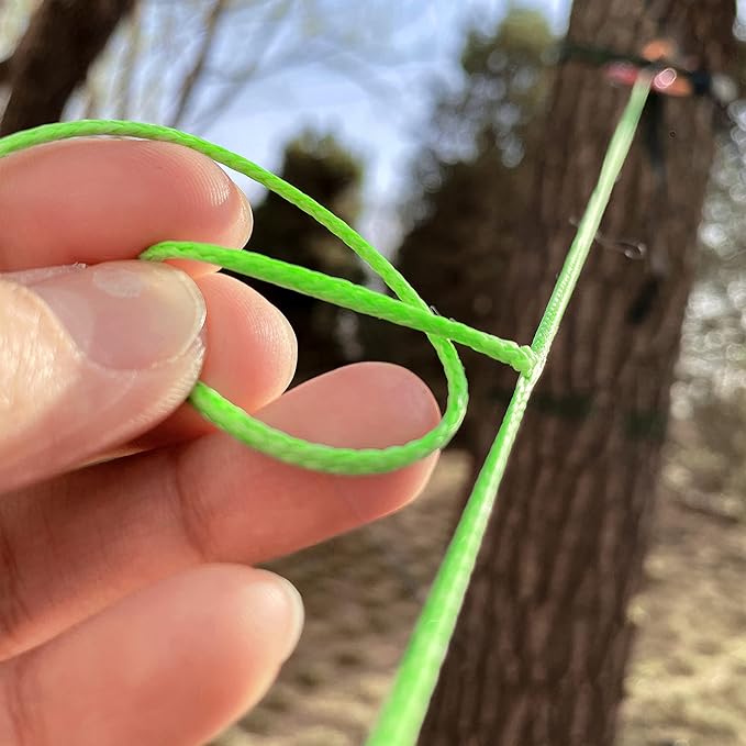 emma kites Hollow UHMWPE Braided Cord 1.3mm, 1.6mm, 2mm Spliceable for Tent Guyline Tarp Hammock Ridgeline Whoopie Sling Bear Bagging for Camping Backpacking