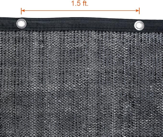 Agfabric 70% Shade Cloth 10X 10ft Sun Shade Fabric Sunblock Shade Cloth with Grommets for Garden Patio, Black