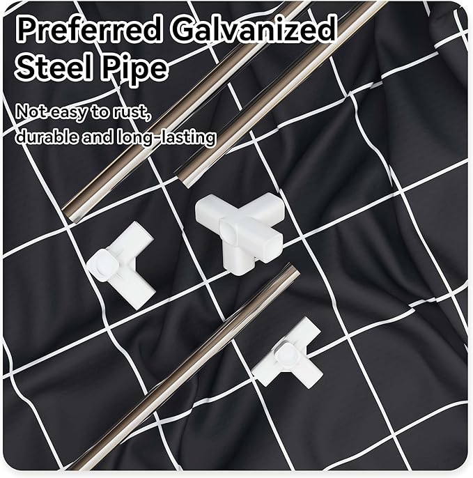 Portable Wardrobe Closet Durable and Easy to Assemble Heavy Duty Clothes Rack with Non-Woven Cover Fabric Best for Bedroom and Easy Storage and Organization (Grey-D)