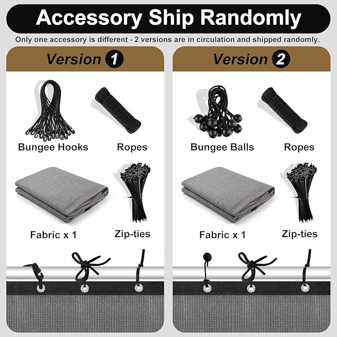 Artpuch 90% Sun Shade Cloth, 10 x 20 FT Pergola Shade Cover Canopy with Grommets, Sun Screen Fabric Tarp for Patio, Outdoor, Garden, Backyard, Light Grey