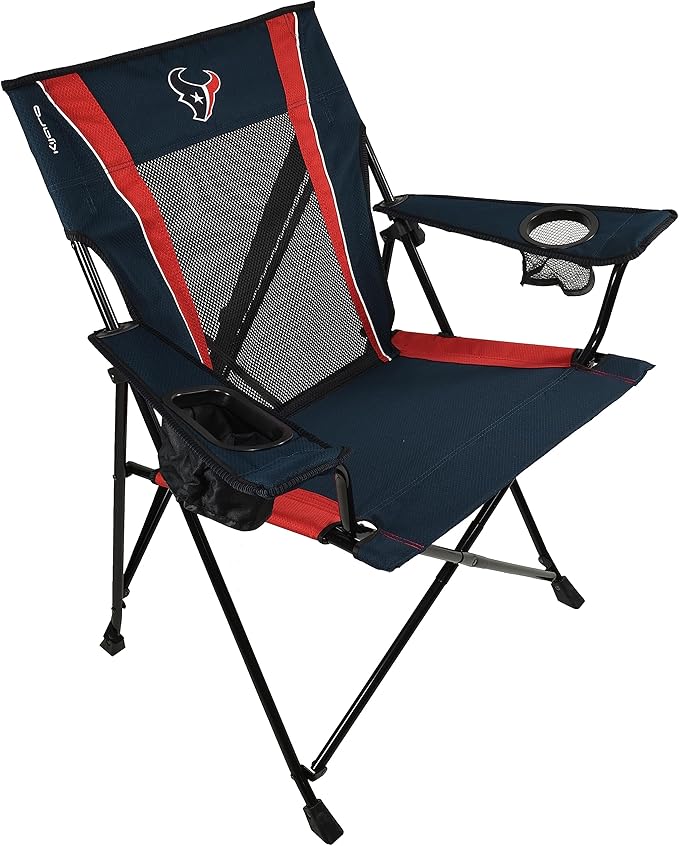 Kijaro Dual Lock Pro Sports Fan Folding Chair, 26" L x 35.5" W x 37" H, Houston Texans