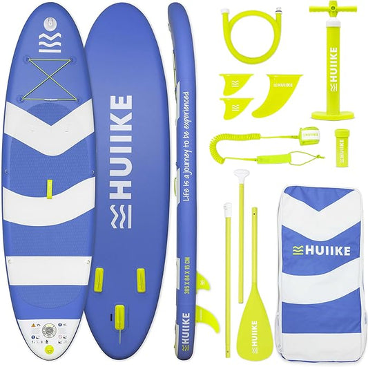 Inflatable Paddle Board for Adults with Accessories Included, Oar, Fins, Pump. Stand Up Paddleboard Great Stability and Resistance. 10’ x 33" x 5.9", Maximum Load 286 lb