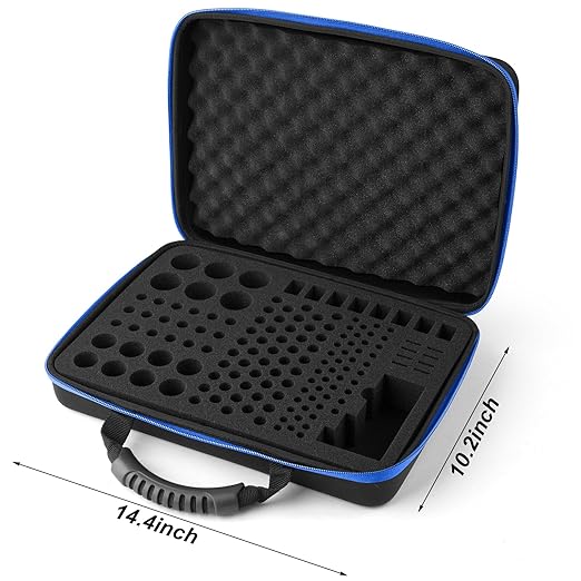 Battery Organizer, Waterproof Battery Organizer Storage Case with Tester BT-168, Battery Holder Box Holds 145+ AA AAA C D 9V Batteries,Blue (Batteries are Not Included), ARK BATTERY CASE-2