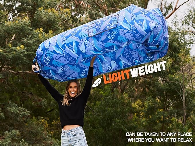 WEKAPO Inflatable Sun Lounger, Air Sofa, Hammock, Portable, Waterproof and Leak-Proof, Ideal for Backyard, Beach, Travel, Camping, Picnics and Music Festivals