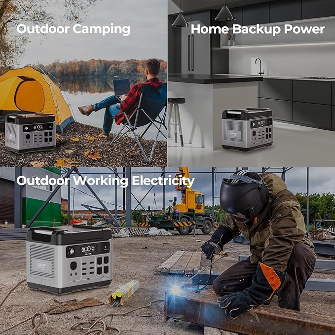 OUKITEL P2001 PLUS 2400W Solar Generator with 200W Solar Panel 2048Wh Power Station Fast Charging APP Control Emergency LiFePO4 Battery for Home Backup Camping RVs