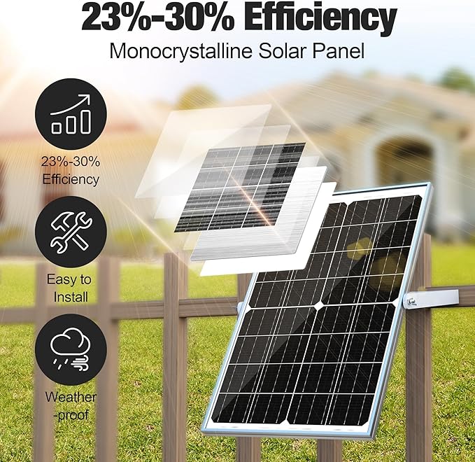 SOLPERK 15W Solar Battery Charger 12V Waterproof Solar Panel Charger + Upgrade 8A Charge Controller+ Adjustable Mount Bracket for Car, Motorcycle, Boat, Marine, RV,Trailer, Tractor,Truck, etc.