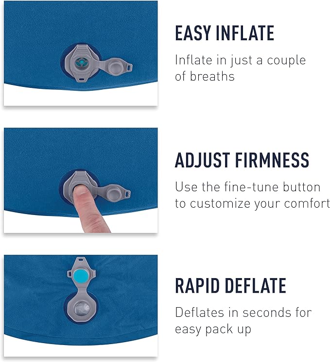 Sea to Summit Aeros Premium Inflatable Travel Pillow, Regular (13.4 x 9.4), Lime