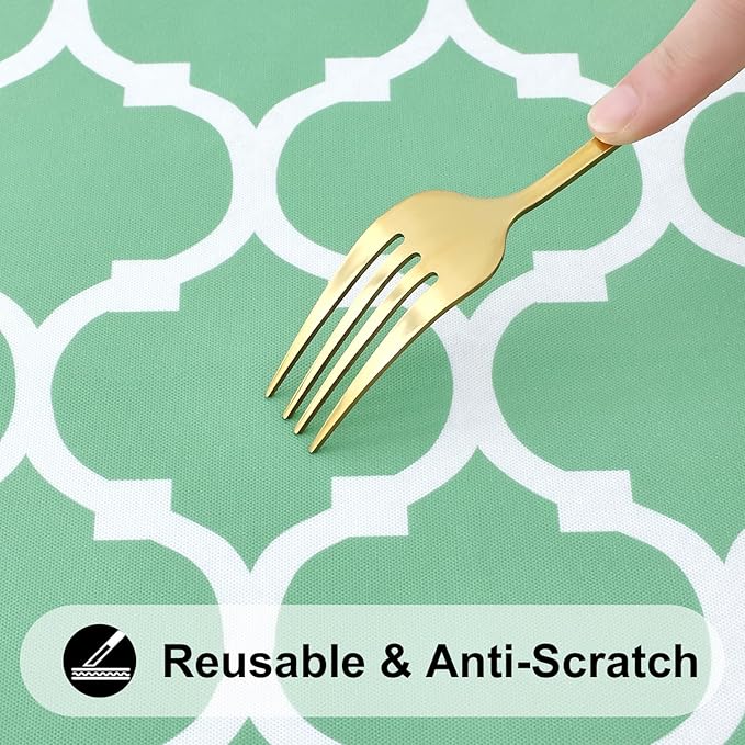 Smiry Rectangle Picnic Table Cover, Waterproof Elastic Fitted Camping Tablecloths for 5 Foot Tables, Wipeable Flannel Backed Vinyl Tablecloth Protector for Indoor, Outdoor (Sage Green, 30x60 Inches)