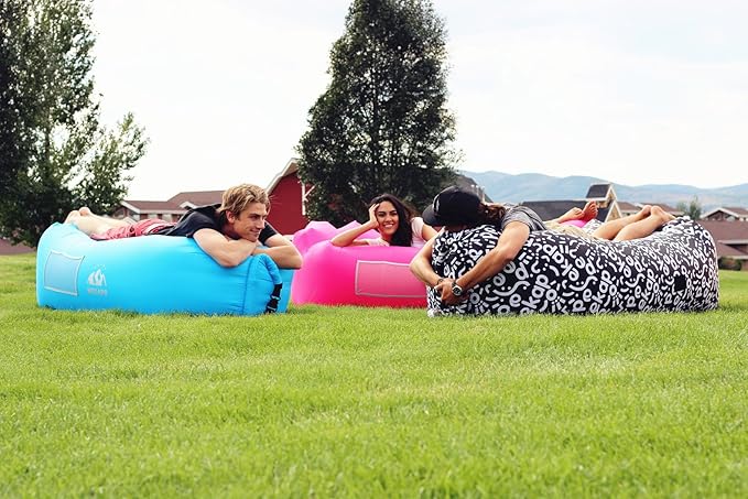 WEKAPO Inflatable Sun Lounger, Air Sofa, Hammock, Portable, Waterproof and Leak-Proof, Ideal for Backyard, Beach, Travel, Camping, Picnics and Music Festivals