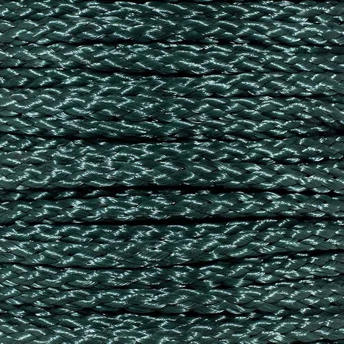 Hollow Braid Polypropylene Rope (1/2 Inch, 500 Feet, Hunter Green) - Barrier Rope - Trail Marking, Crowd Control, Golf Courses