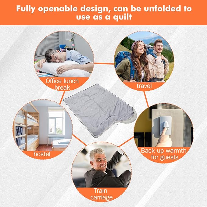 Macarrie 6 Pack Camping Sleeping Bags Bulk for Adults, 4 Season Cold Weather Sleeping Bag with Compression Sack Lightweight Waterproof Essential Gear for Backpacking Hiking Travel