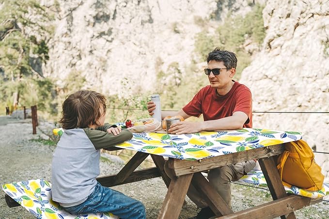 LAMINET Picnic Table Cover CON Lemon - Large