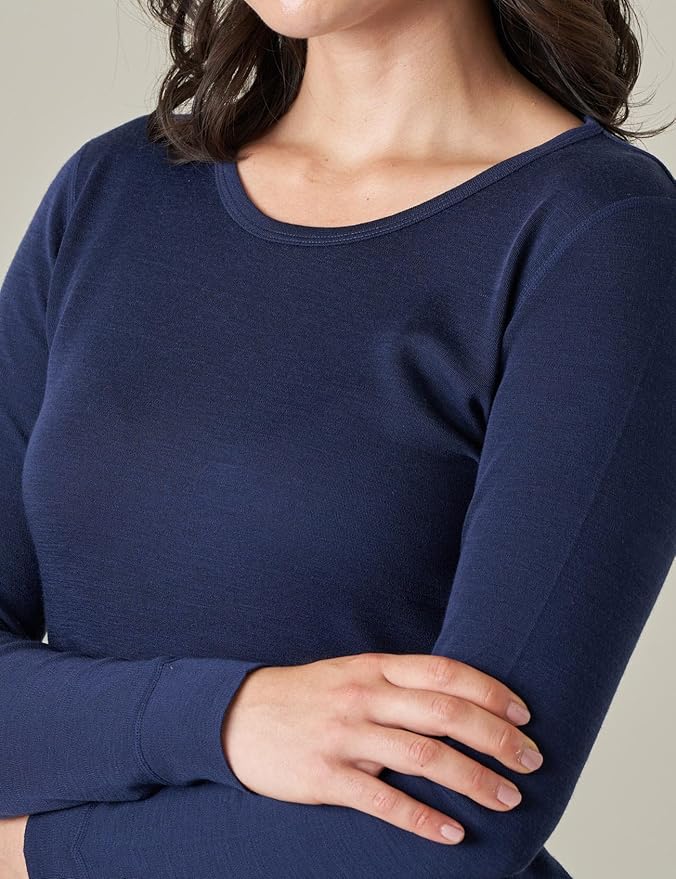 LAPASA Womens 100% Merino Wool Base Layer Set Lightweight & Midweight Thermal Underwear Long John Top & Bottom Warm L58/L91