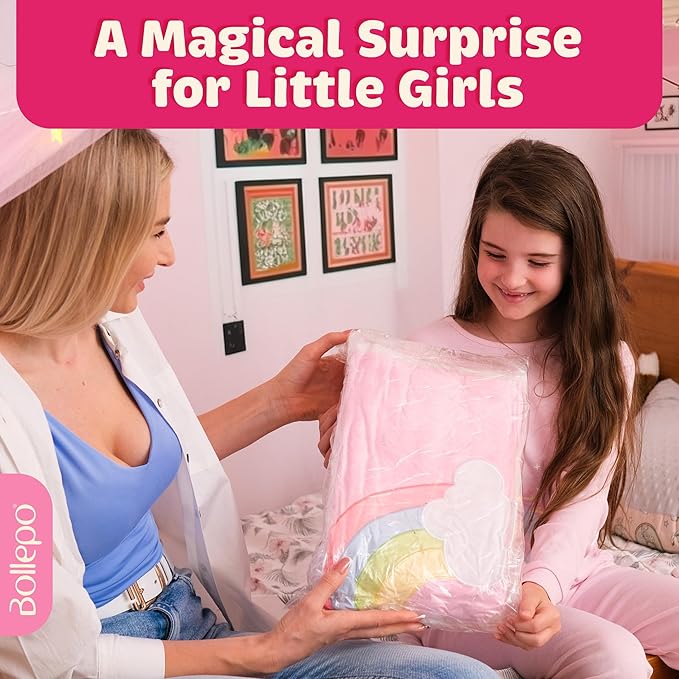 Kids Sleeping Bag for Boys & Girls - Glow in The Dark for Ages 3+, Large With Pillow Pocket, Extra Soft Toddler Blanket (66" x 33")