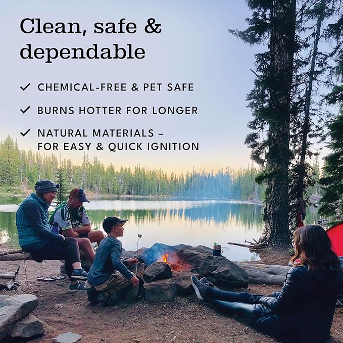 Superior Trading Premium Fatwood Firewood Sticks, Natural Kindling for Fireplaces, Wood Stoves, and Winter Camping Fire Starter, 40 lbs