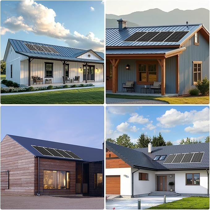 Flexible Solar Panel 200W 23.5% High Efficiency Solar Panels 9BB 12V Monocrystalline Lightweight Module for Off-Grid RV Camping Boat Van Cabin