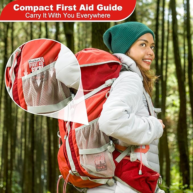 Tiny Pocket First Aid Guide EDC Emergency First Aid Kit for Anywhere Fully Waterproof