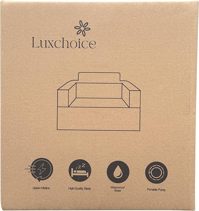 Inflatable Couch Multifunctional Durable Inflatable Sofa with Built in Pump Inflatable Furniture Portable Blow Up Couch for Camping Backyard Outdoor Glamping Inflatable Chair Movie Loveseat