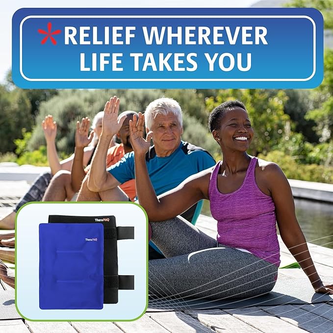 Reusable Ice Packs for Injuries – Large Flexible 14"x11" Gel Ice Pack for Knee, Back, Shoulder Pain Relief | Soft Cold Compress for Swelling | Reusable Hot & Cold Therapy Pack