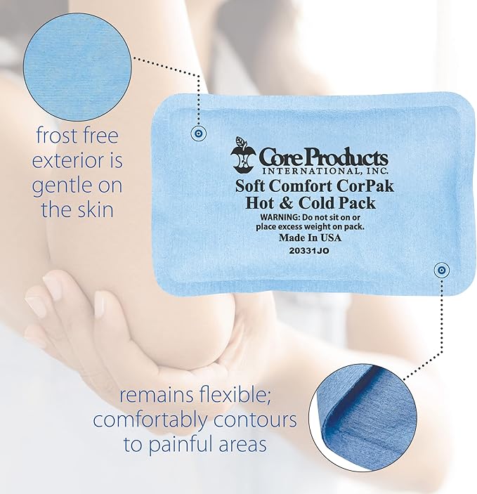 Core Products Soft Comfort CorPak, No Frost Hot and Cold Therapy Pack - 3" x 5", Made in The USA