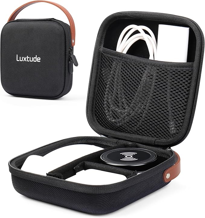 Luxtude Electronic Organizer Travel Case, Small Charger Organizer, Hard Tech Bag, Portable Tech Organizers, Cord & Cable Storage, Compact Electronics Cases for Mouse/SD Card/Cords/Chargers