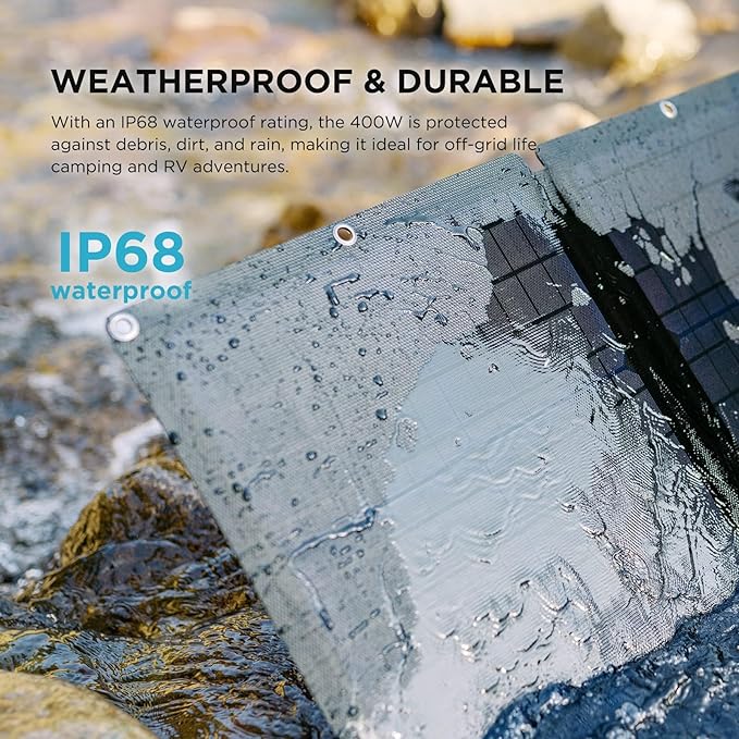 EF ECOFLOW Solar Generator 120V/3.6kWh DELTA Pro with 3x400W Portable Solar Panel, 23% High-Efficiency, 5 AC Outlets, 3600-4500W, Portable Power Station for Home Use Emergency Blackout Camping RV