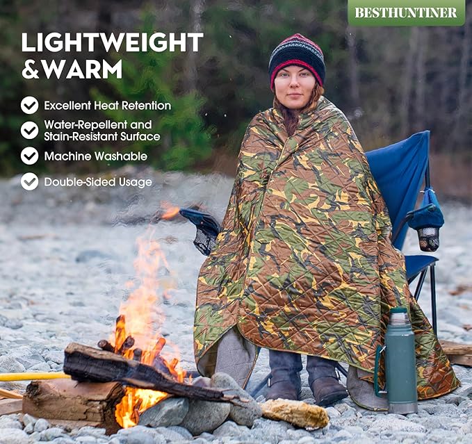 Warm Blanket with Fleece Lining,Large Stadium Blanket,Waterproof,Thermal,Sleeping Gear for Camping,Emergency,Space,Car Blanket,Airplane,Hiking,Picnic.