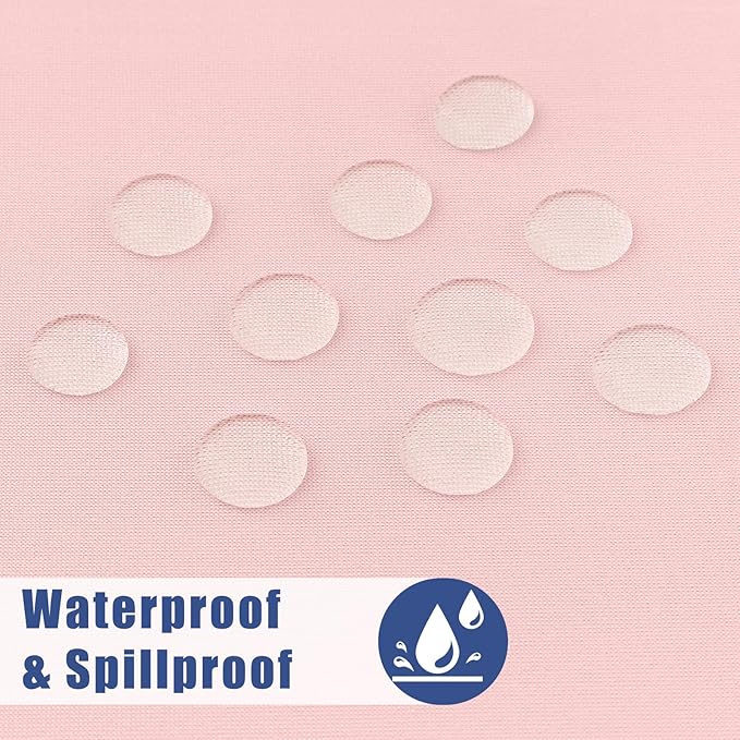 Spandex Picnic Table Cloth 2 Pack, Elastic Fitted Tablecloths for 4 Foot Rectangle Tables, Stretch Washable Patio Table Cover for Outdoor, Camping, Banquet and Parties (Pink, 30"x48")