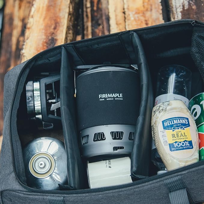 Fire-Maple "Fixed Star 3" Personal Cooking System | Pot/Jet Burner Stove System with Electric Ignition | Ideal for Hiking, Camping, Backpacking, Fishing, Hunting Trips and Emergency Use, Black