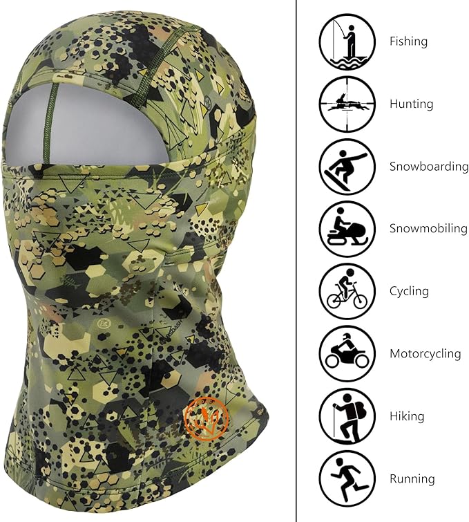 BASSDASH Winter Balaclava Fleece Ski Mask Ninja Hood Neck Warmer Fishing Hunting