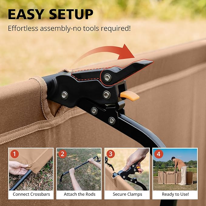 Ultralight Camping Cot for Adults, Portable Folding Camping Bed, Supports 350 lbs - Lightweight for Travel, Camping, Hiking, Backpacking, Mountaineering (Khaki)