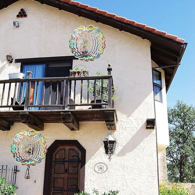 Hummingbird Metal Wind Spinners - Hummingbird Gifts for Women Mom Grandma Wife, Hanging Wind Spinner for Outdoor & Indoor Decorations, 12 inch for rnament