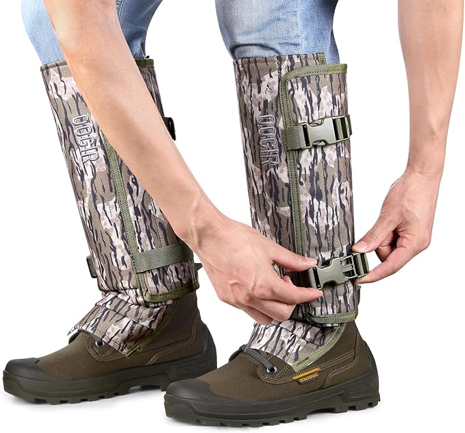 QOGIR Snake Gaiters for Hunting: Durable Snake Guards, Snake Gaiter Leggings for Men & Women, Snake Bite Protection for Lower Legs, Snake Proof Gaiters with Adjustable Size