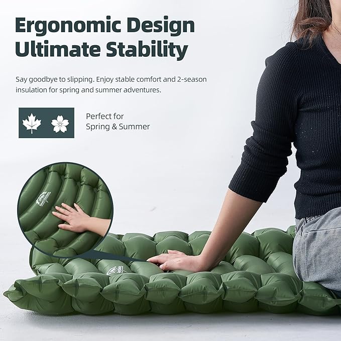 Gear Doctors Camping Pads Self Inflating Ultralight Apollo air 4.3-5.2 R Insulated Camping mats 1.5-3.3 in Must Haves Inflatable Foam air Sleep mat self Inflating air Mattress for Camping cot