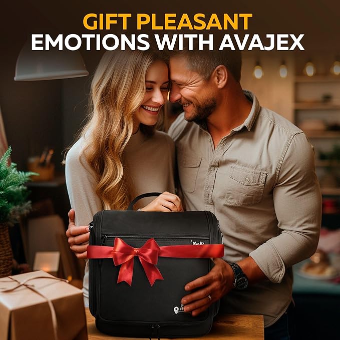 Travel Toiletry Bag for Men and Women - Large Hanging Toiletry Organizer - Waterproof Hygiene Bag with Metal XXL Swivel Hook, with Sturdy Zippers and 19 Compartments for Toiletries, Makeup, Cosmetics