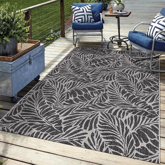 Keen Home Design Terrace Outdoor Area Rug - 12x15 Washable Indoor/Outdoor Rug for Patio, Kitchen, Balcony, Beach, Garden, Deck and Porch, Size: 12'x15'