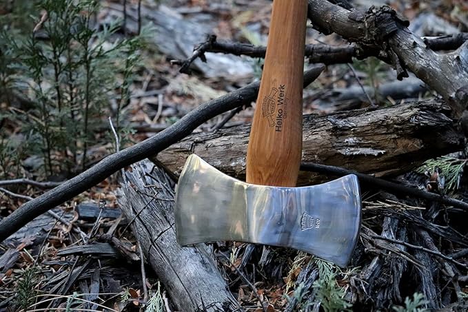 1844 Helko Werk Germany Classic Odyssey Double Bit Axe - Made in Germany Double Bit Axe and Felling Axe for Cutting Large Timber, Felling Trees - Head 3.5 lbs, Handle 30 in. (Odyssey) #10600