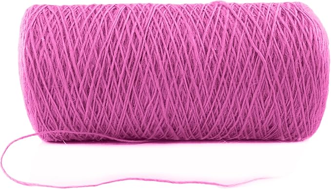1mm x 1500 Feet Pink Jute Rope, Twine for Gardening Tomato Climbing Plant Tie Floristry Crafts Gift Wrapping Packing Decor