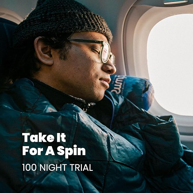 Rumpl Travel Puffy Blanket, Ultra-Packable Travel-Size Warmth and Comfort, Deepfoam Fade