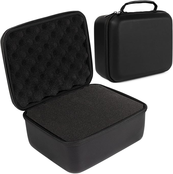 Hard Case With Customizable Protective Foam - Interior: 9.5" x 7.5" x 4.75" - Lightweight Hard Shell Camera Case with Zipper for GoPro, Camera, Electronics, Cosmetic, Makeup & More - EVA Protection
