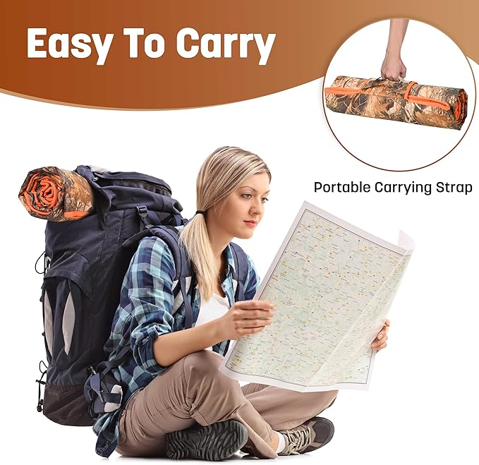 Tirrinia Waterproof Outdoor Blanket with Sherpa Lining, Windproof Triple Layers Warm Comfy Foldable for Camping Stadium, Beach, Picnic, Grass, Concerts, Car, Dog, 51''X 59'' & 59''X 80''