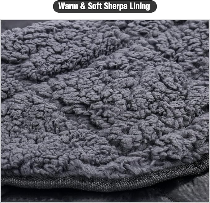 REDCAMP Waterproof Stadium Blanket with Sherpa Lining, Cold Weather Car Blanket Windproof for Outdoor Camping, Machine Washable (50"x 59")