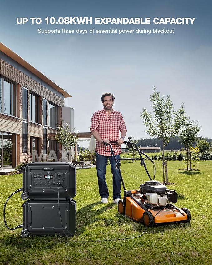 Expandable 10.08kWh Solar Generator Kit, Portable Power Station 4000W w/Smart Extra Expansion Battery 5040Wh LifePo4 Home Battery Backup Power Supply for Blackout, Outdoor Camping, RV, Emergency