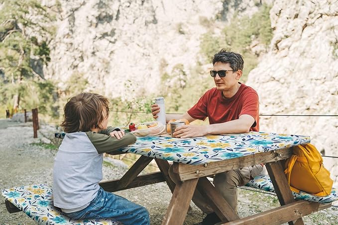 LAMINET Picnic Table Cover Floating Floral - Small