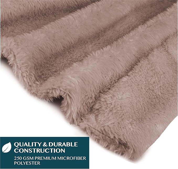 PAVILIA Angel Wrap Hooded Blanket Poncho, Wearable Blanket Throw Wrap Poncho for Women Adult, Cozy Fluffy Sherpa Fleece Shawl Cape with Hood pockets, Warm Gift for Mom Wife, Beige Taupe