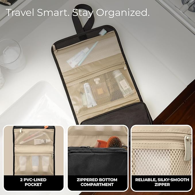 Briggs & Riley Toiletry Kit - Travel Bags for Women & Men, Organizer for Vacation, Dopp Kit for Bathroom Accessories, Makeup, & Skincare