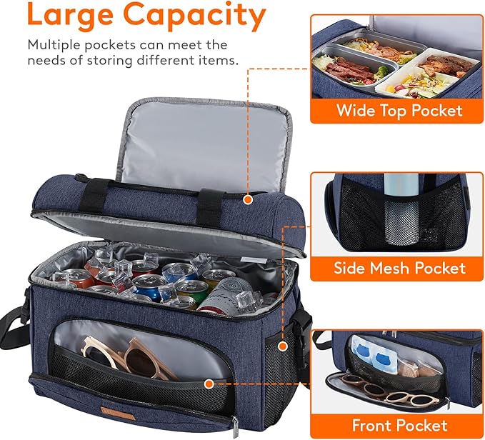 Lifewit Large Cooler Bag Insulated Lunch Bag Lightweight Portable Cool Bag Double Layer for Picnic, Beach, Work, Trip